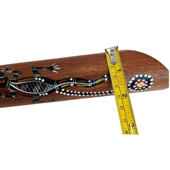 Wine Bottle Holder Self Balancing Australian Wooden Hand painted Aboriginal art - Picture 6 of 9